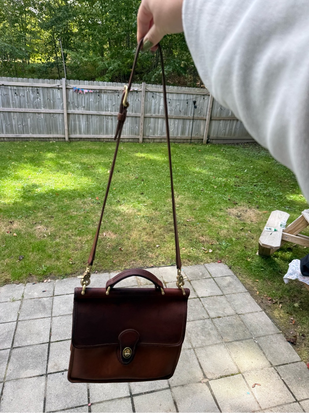 Vintage Coach 9927 Willis bag - Brown Leather Satchel with Gold Hardware - Picture 6 of 7